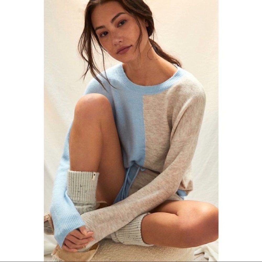 NEW Anthropologie Saturday Sunday Lea Knit Lounge Pajama 2P Set Medium Petite - Picture 2 of 7